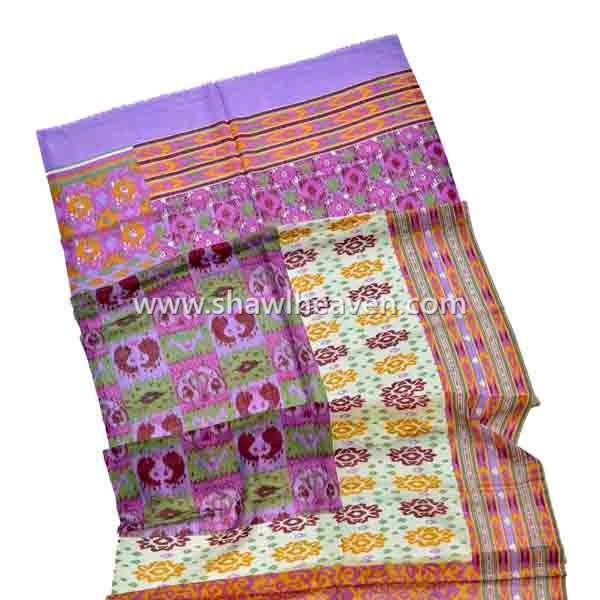 Digital print wool scarves and shawls